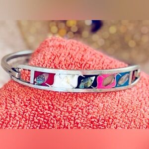 Colorful Inlay MEXICAN VINTAGE Bangle Bracelet